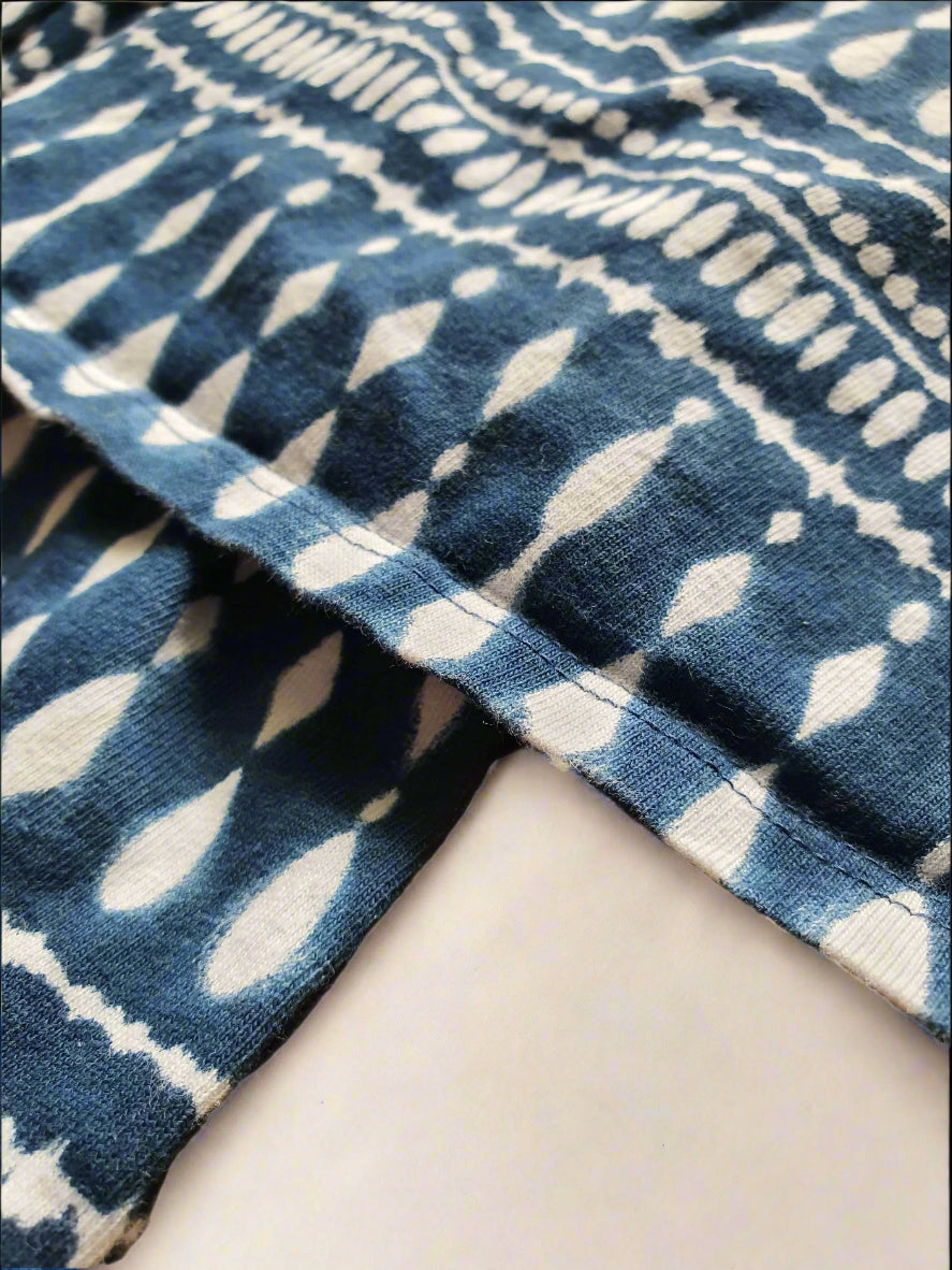 F&F Cotton Toddler Outfit – 4 Years - Blue & White Patterned Jumpsuit