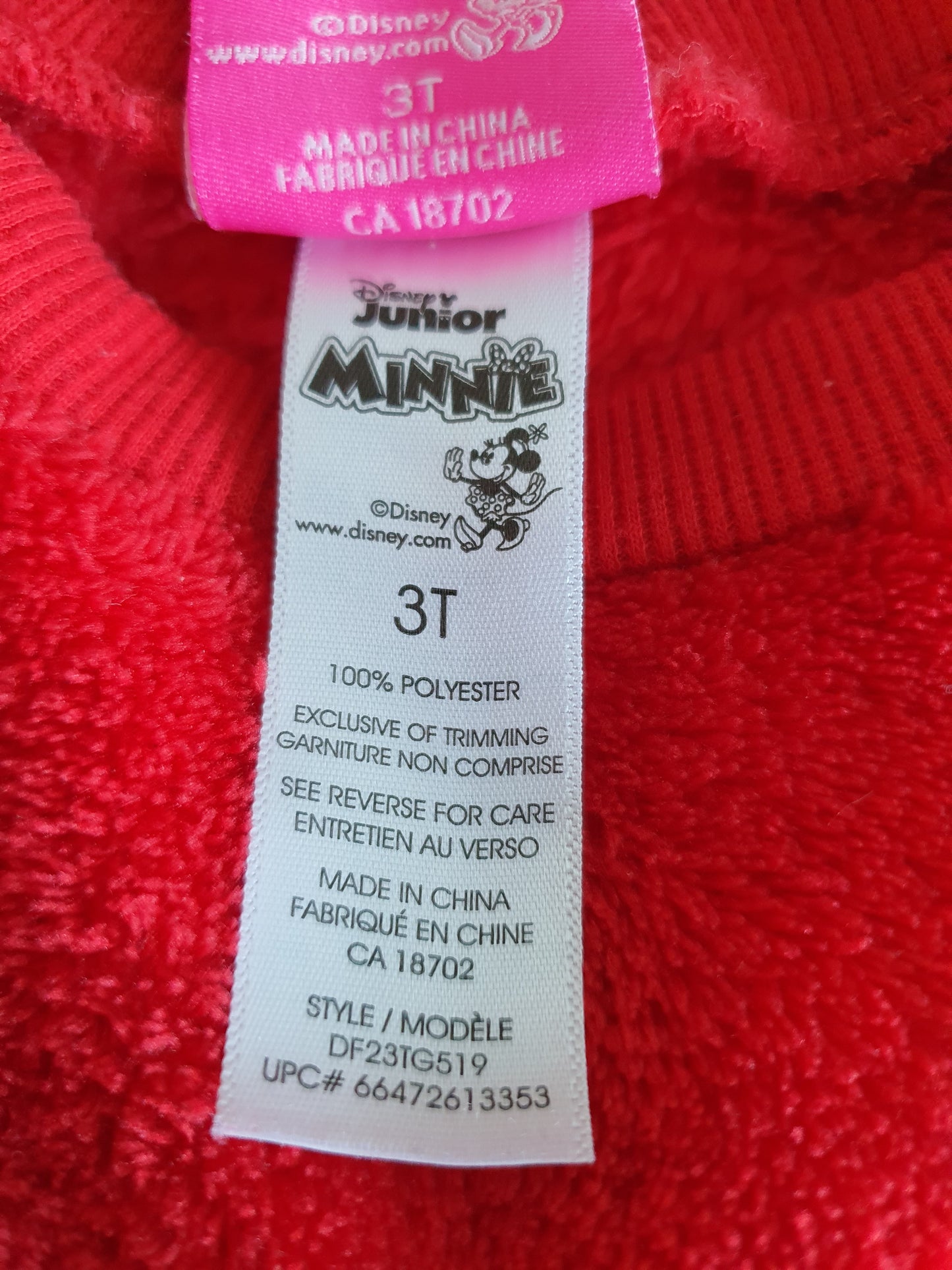 Disney Junior Minnie Mouse Fleece Sweatshirt – 3 Years