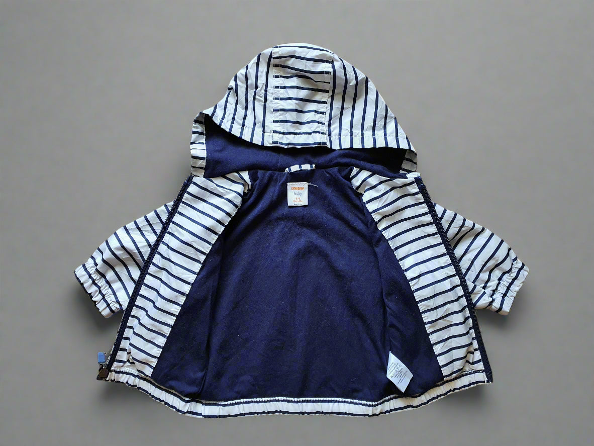 Gymboree Striped Hooded Jacket – 3 to 6 Months