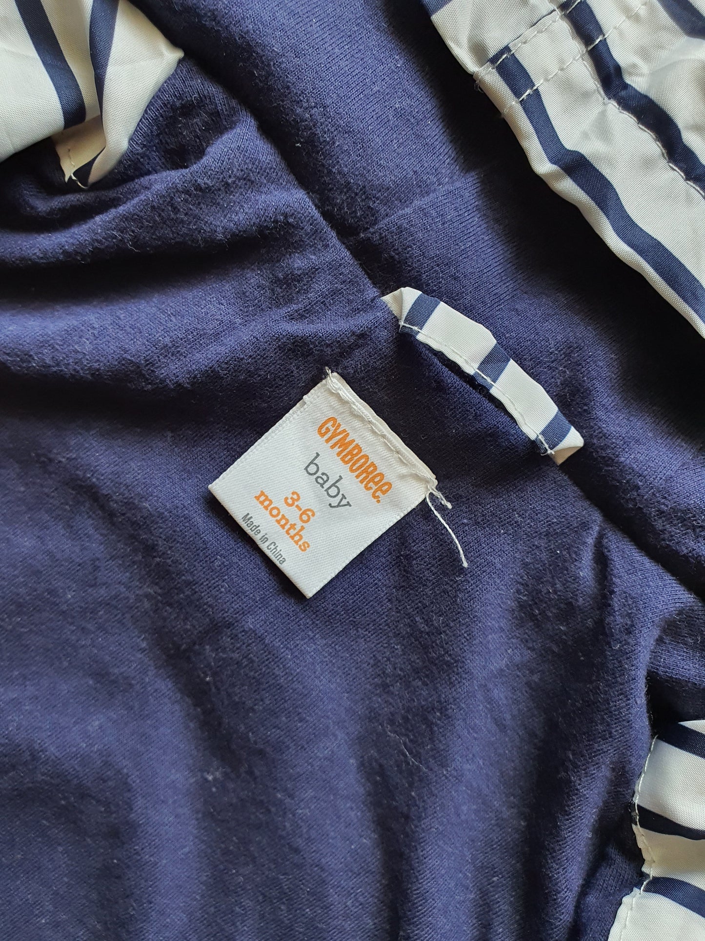 Gymboree Striped Hooded Jacket – 3 to 6 Months