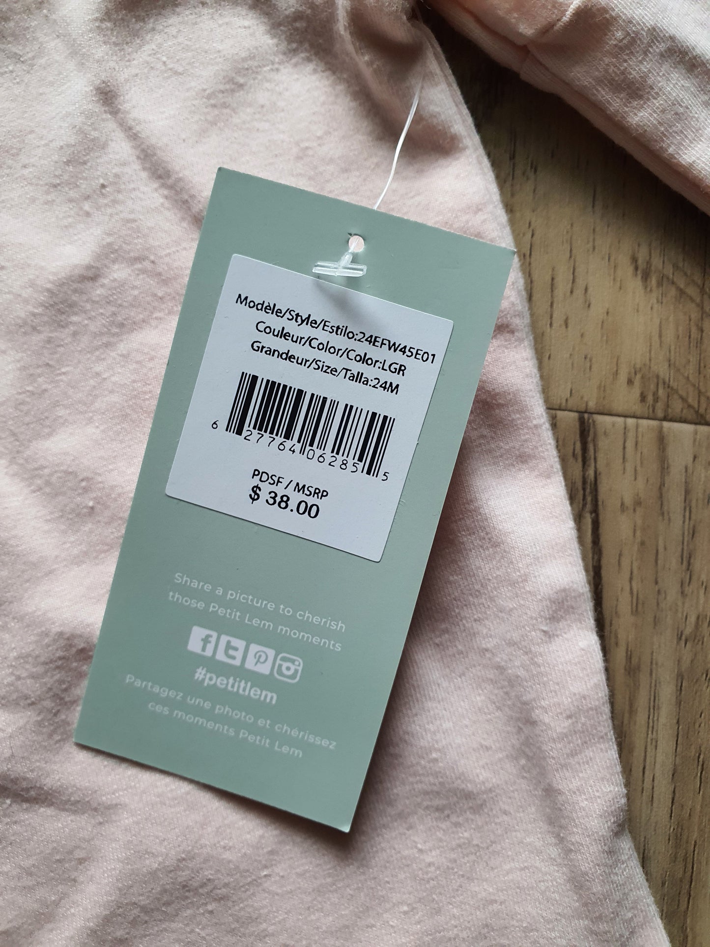 pl.baby Soft Pink Puff-Sleeve Bodysuit – 2 Years
