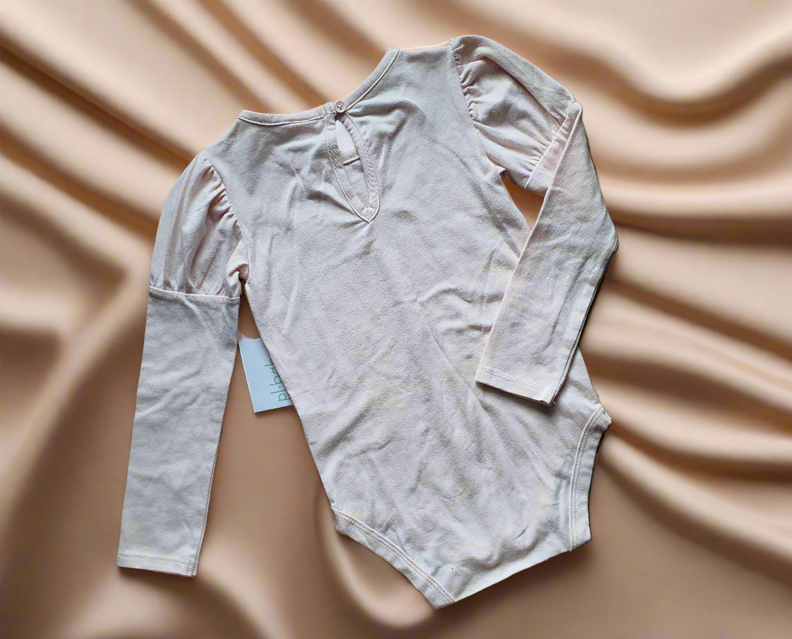 pl.baby Soft Pink Puff-Sleeve Bodysuit – 2 Years