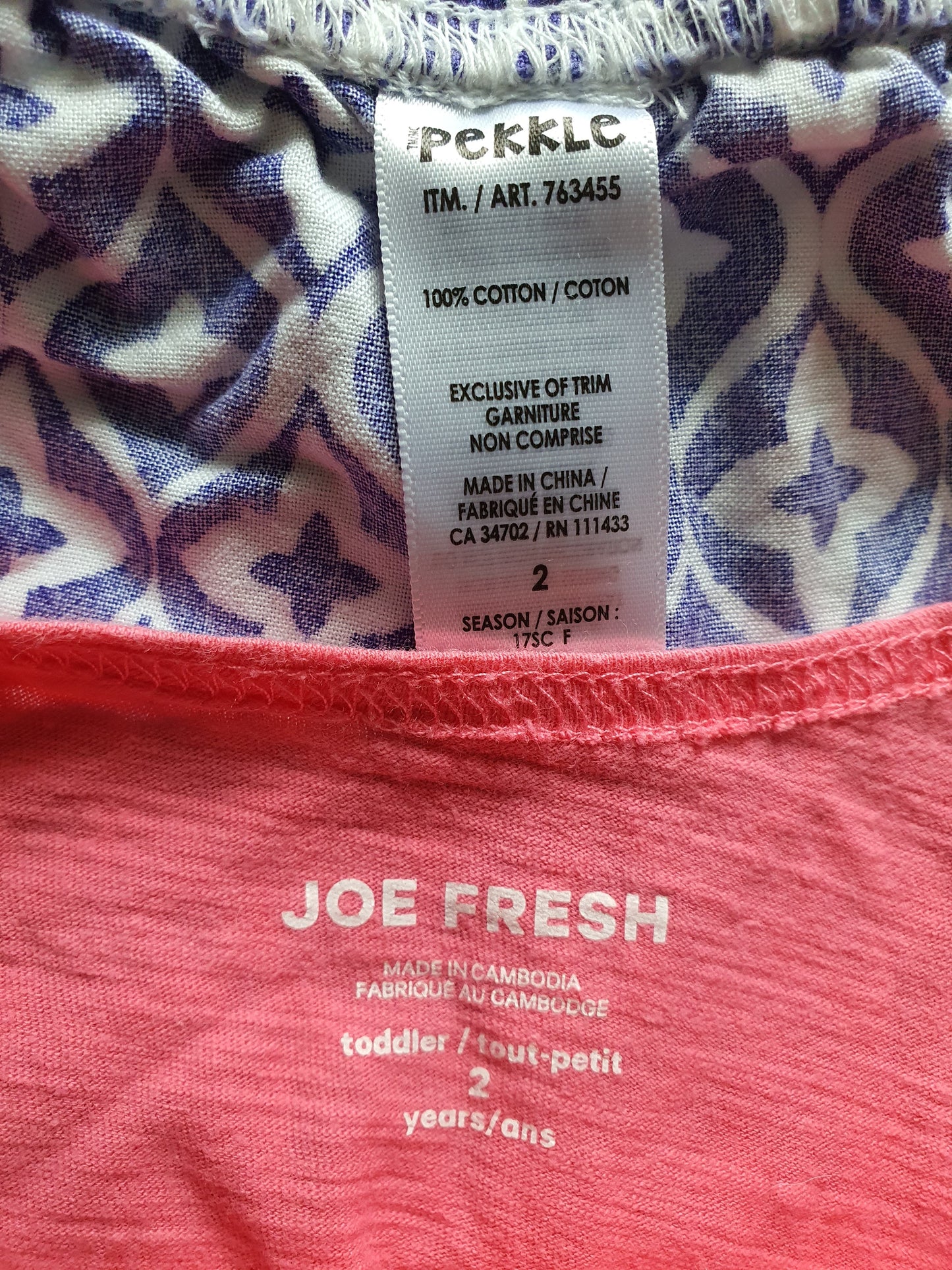 Joe Fresh Sleeveless Top & Pekkle Shorts Set - 2 Years