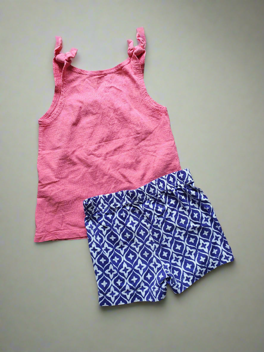 Joe Fresh Sleeveless Top & Pekkle Shorts Set - 2 Years
