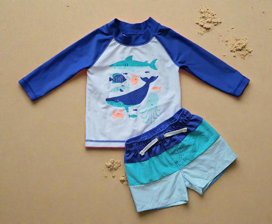 Ocean Adventure Boys' 2-Piece Carter's Swim Set - 6 Months