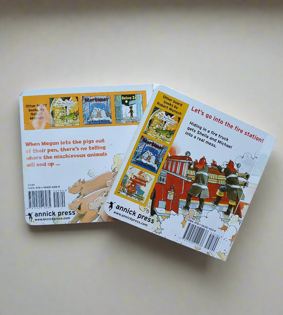 Robert Munsch Board Book Set – The Fire Station & Pigs
