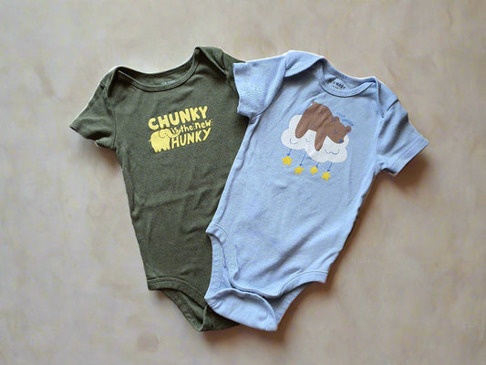 Old Navy Graphic Bodysuit Set – 18 to 24 Months (2-Pack)