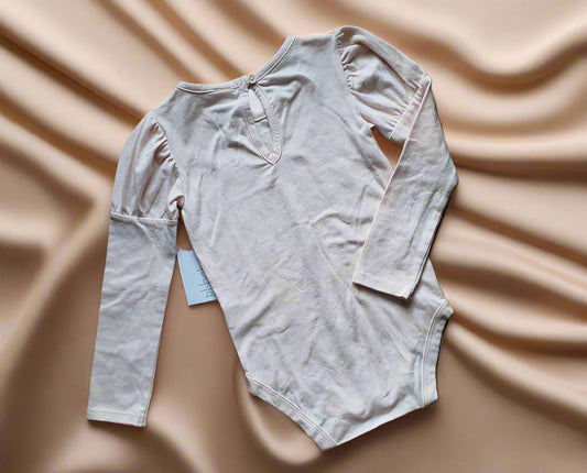 pl.baby Soft Pink Puff-Sleeve Bodysuit – 2 Years
