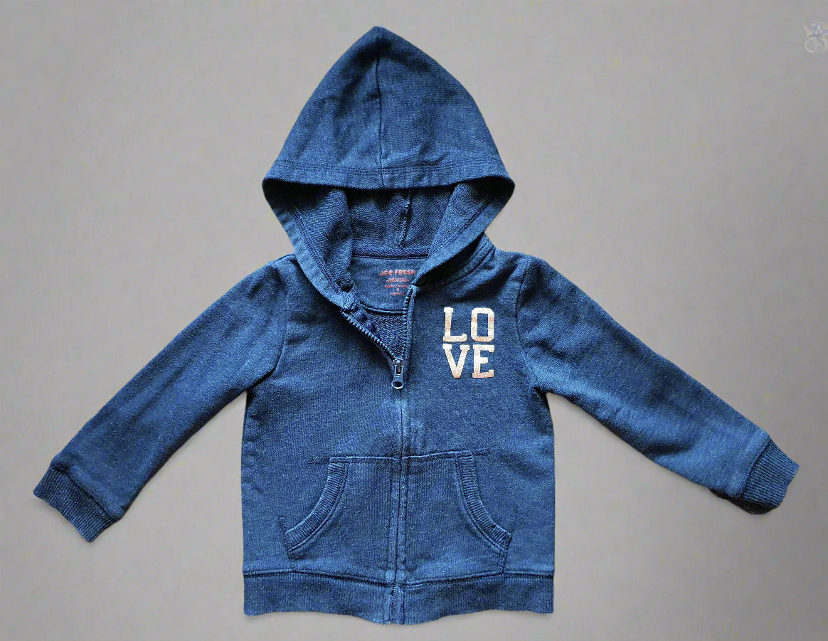 Joe Fresh Navy "LOVE" Hoodie – 3 Years