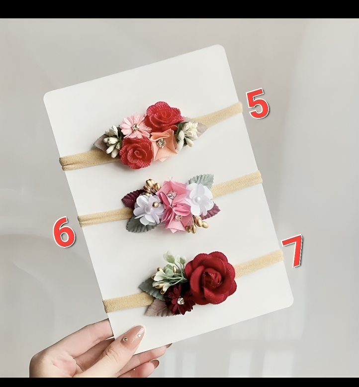 Floral Baby Headbands – Soft, Elegant & Handmade for Newborns & Toddlers