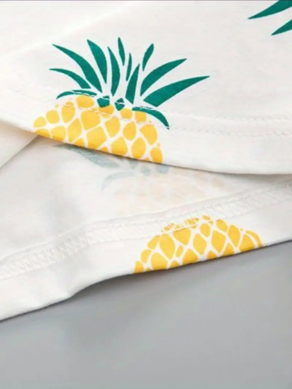 Pineapple Print Baby Outfit Set – 2 YEARS -  Summer Tee & Shorts